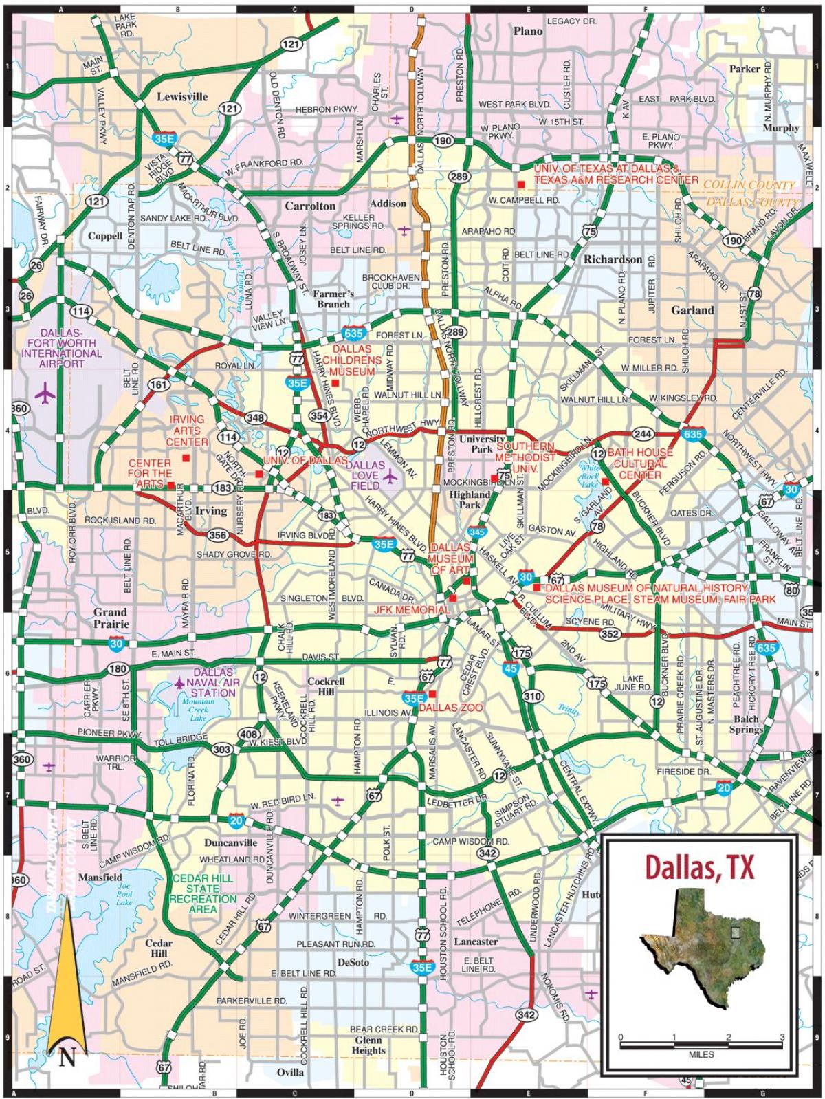 Dallas şehir haritası