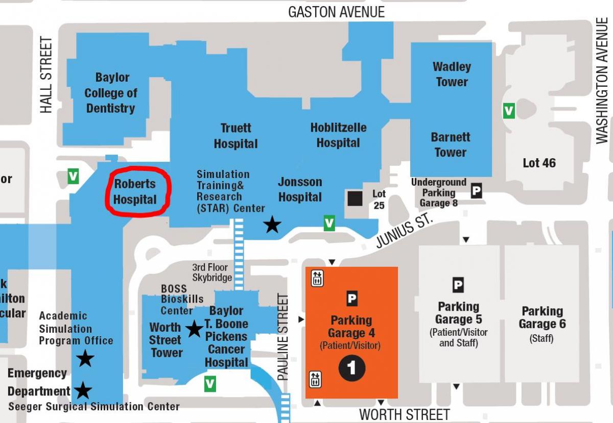 Baylor Üniversitesi kampüs haritası