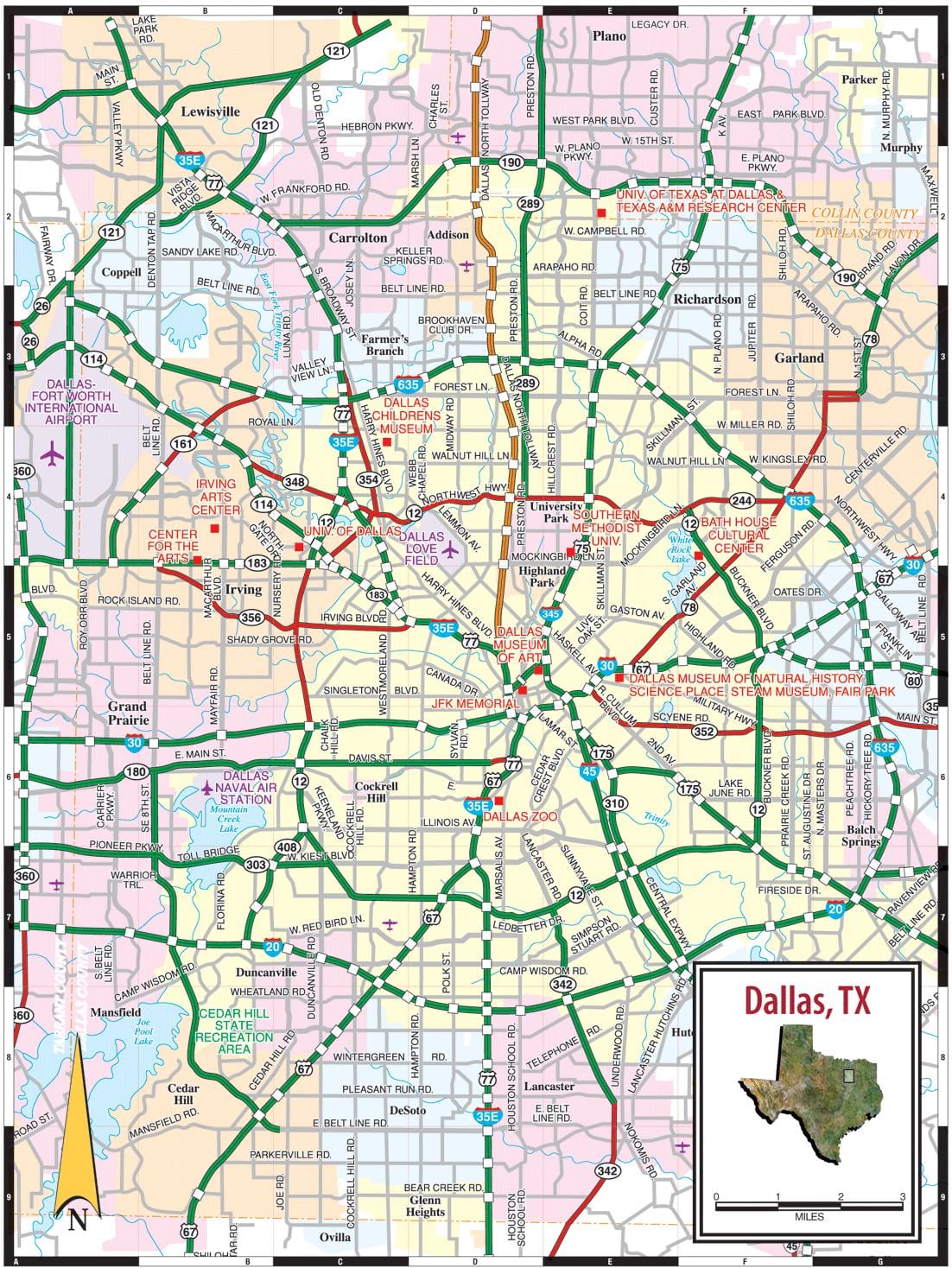 Dallas haritası tx