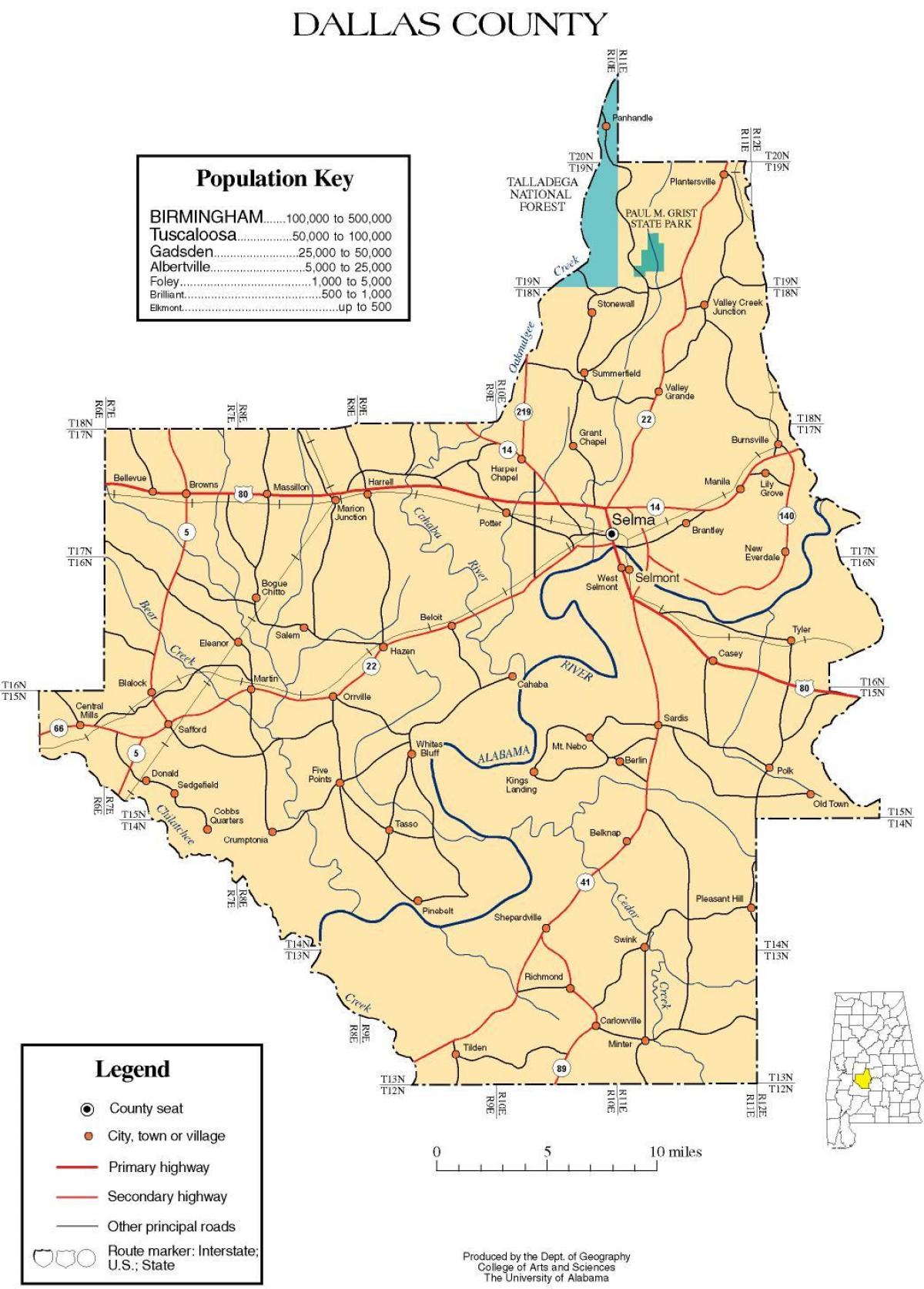 Dallas county haritası
