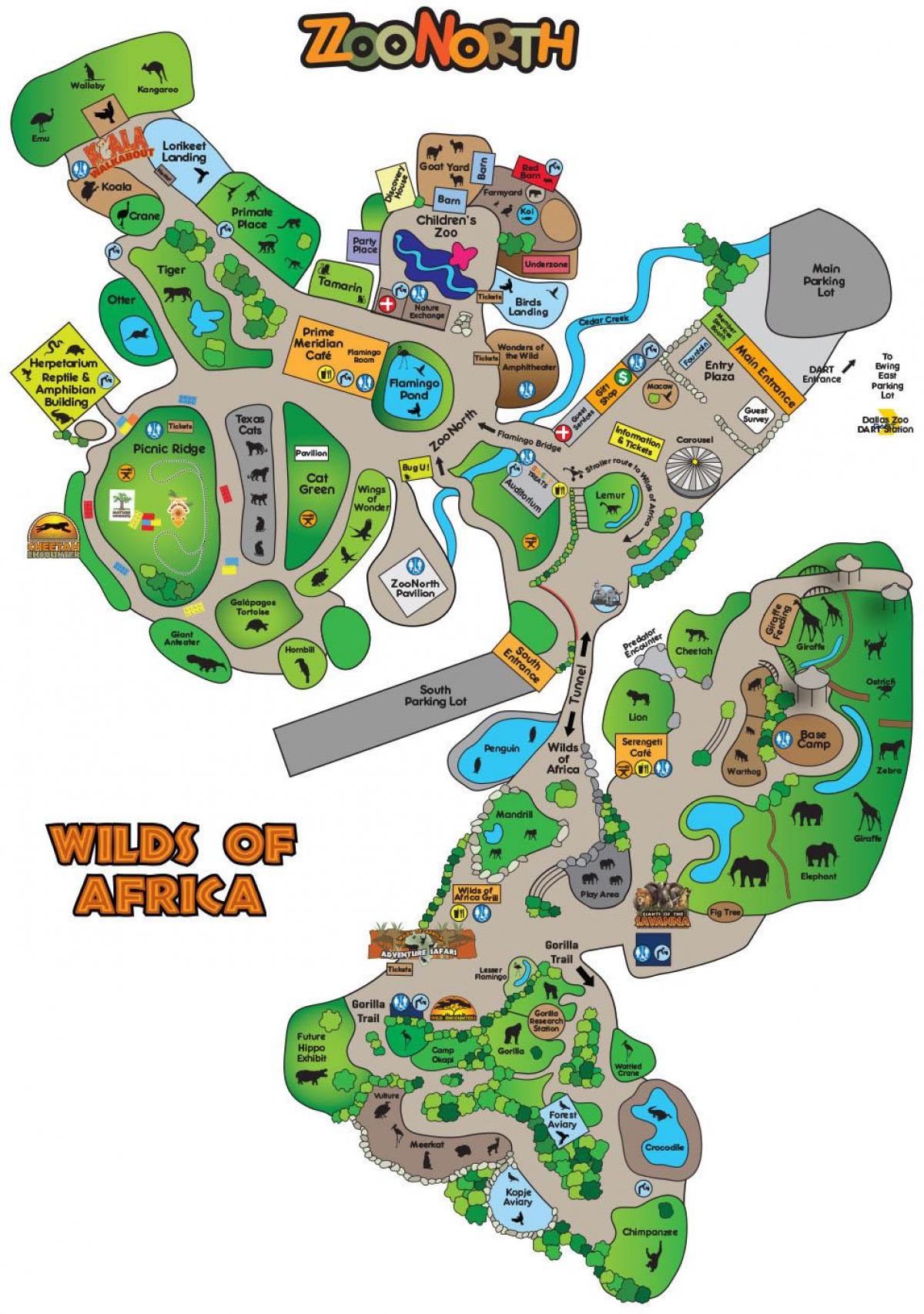 Dallas haritası Hayvanat Bahçesi