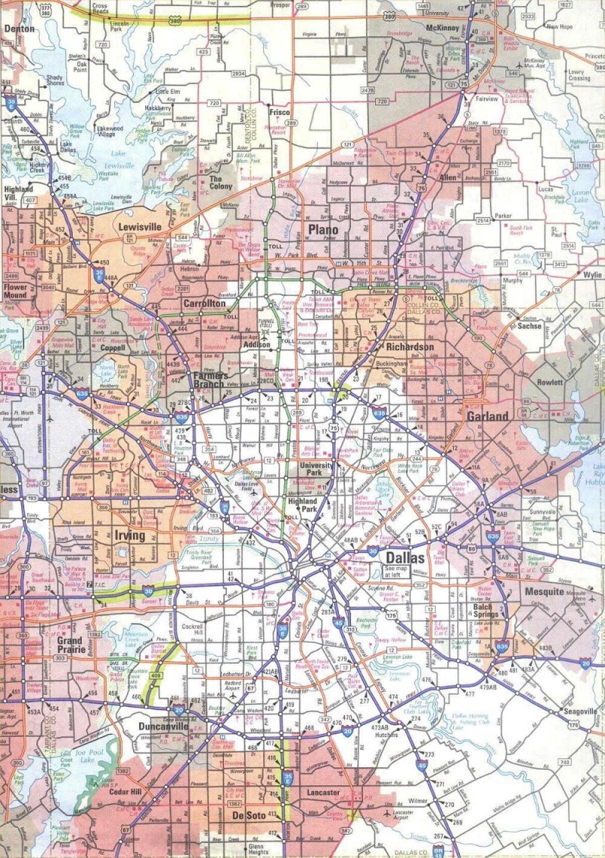 Dallas Teksas alanı haritası