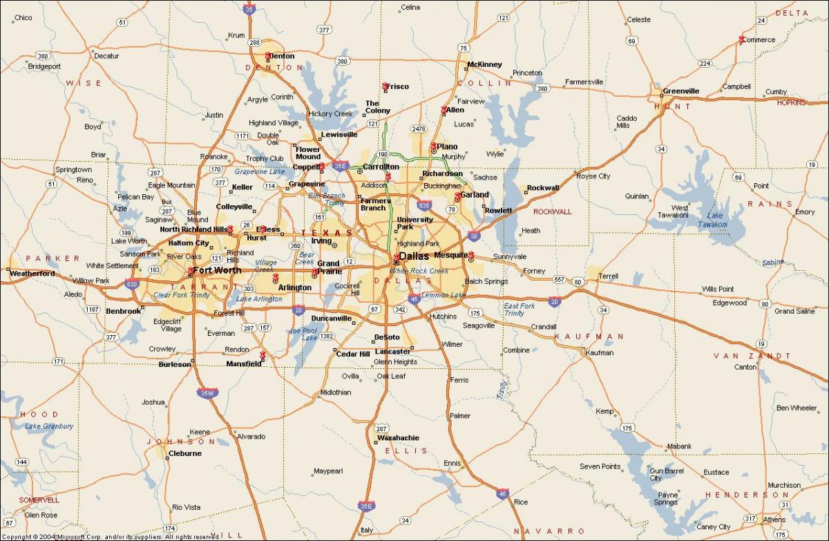 Dallas Fort Worth metroplex göster