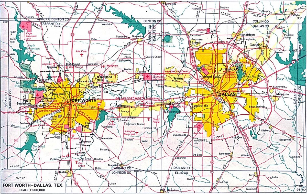 Kuzey Dallas haritası