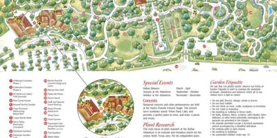 Dallas haritası arboretum