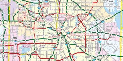 Dallas haritası banliyölerinde