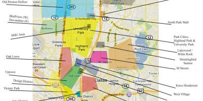 Dallas haritası mahalleleri