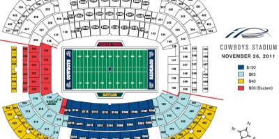Dallas Cowboys Stadyumu koltuk haritası