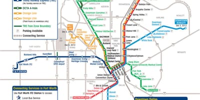 Dallas dart rail map